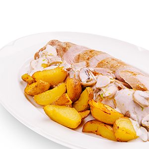 Schweinelende-in-Pilzrahmsoße